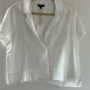 Quince White Button Down Linen Shirt